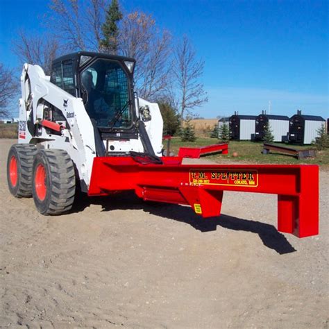 commercial log splitter skid steer|skid steer mounted log splitter.